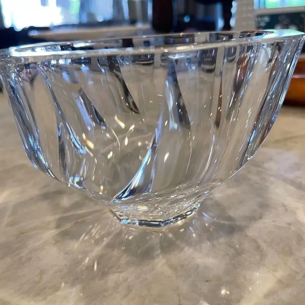 Vintage Orrefors Sweden Crystal glass bowl Kosta Boda 8